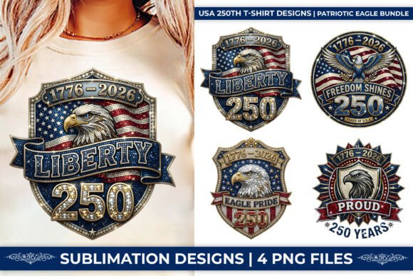 Celebrate 250 Years: The USA Patriotic Eagle PNG Collection