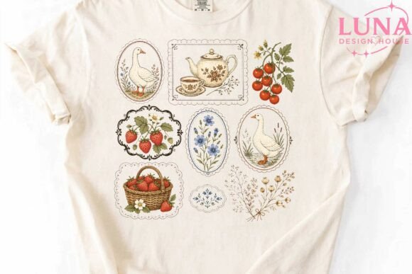 Charming Goose & Strawberry Clipart for Your Projects