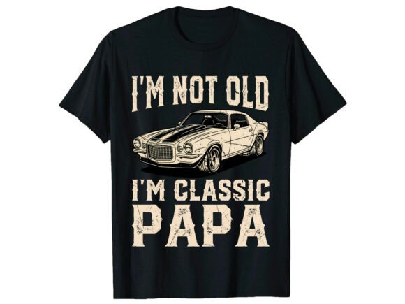 Classic Papa Car Father's Day T-Shirt: A Design Asset for Dads and Creators