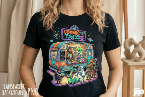 Cosmic Tacos Alien Bigfoot PNG: Unleash Your Creative Edge