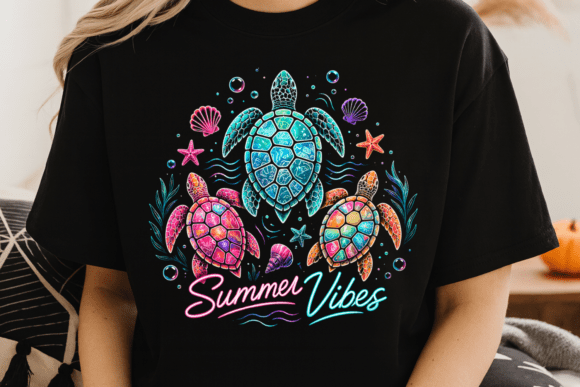 Dive Into Summer with This Vibrant Sea Turtle Design