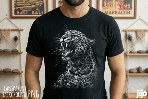 Leopard Roaring Animal Wildlife PNG: Unleash Your Design