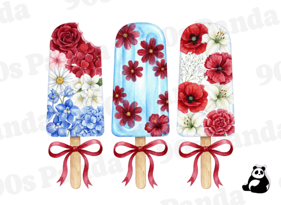 Patriotic Popsicle Ice Cream Summer PNG: A Designer's Delight