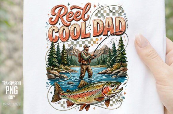 Reel Cool Dad PNG Paint: Design for the Outdoors