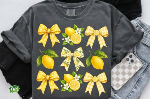 Retro Lemon Coquette Bow Png: A Fresh Design Asset