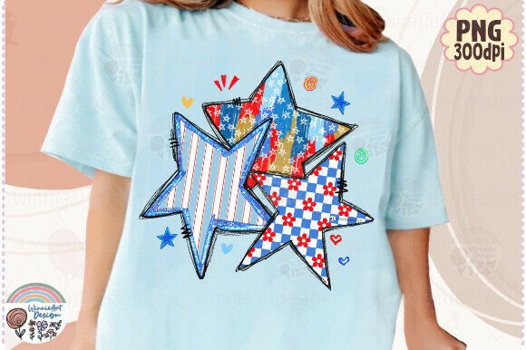 Stars and Stripes Trendy 4th of July PNG: Creative Uses for Your Digital File