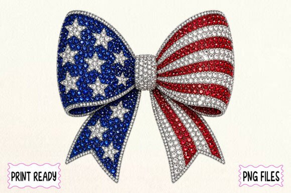USA Flag Bow Rhinestone Patriotic Art: Design & Application
